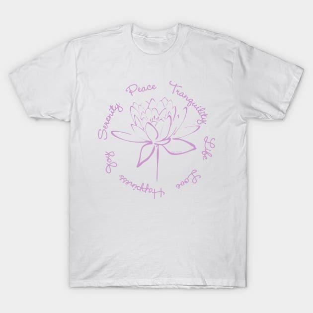 Lavender Lotus Serenity T-Shirt by MakanaheleCreations